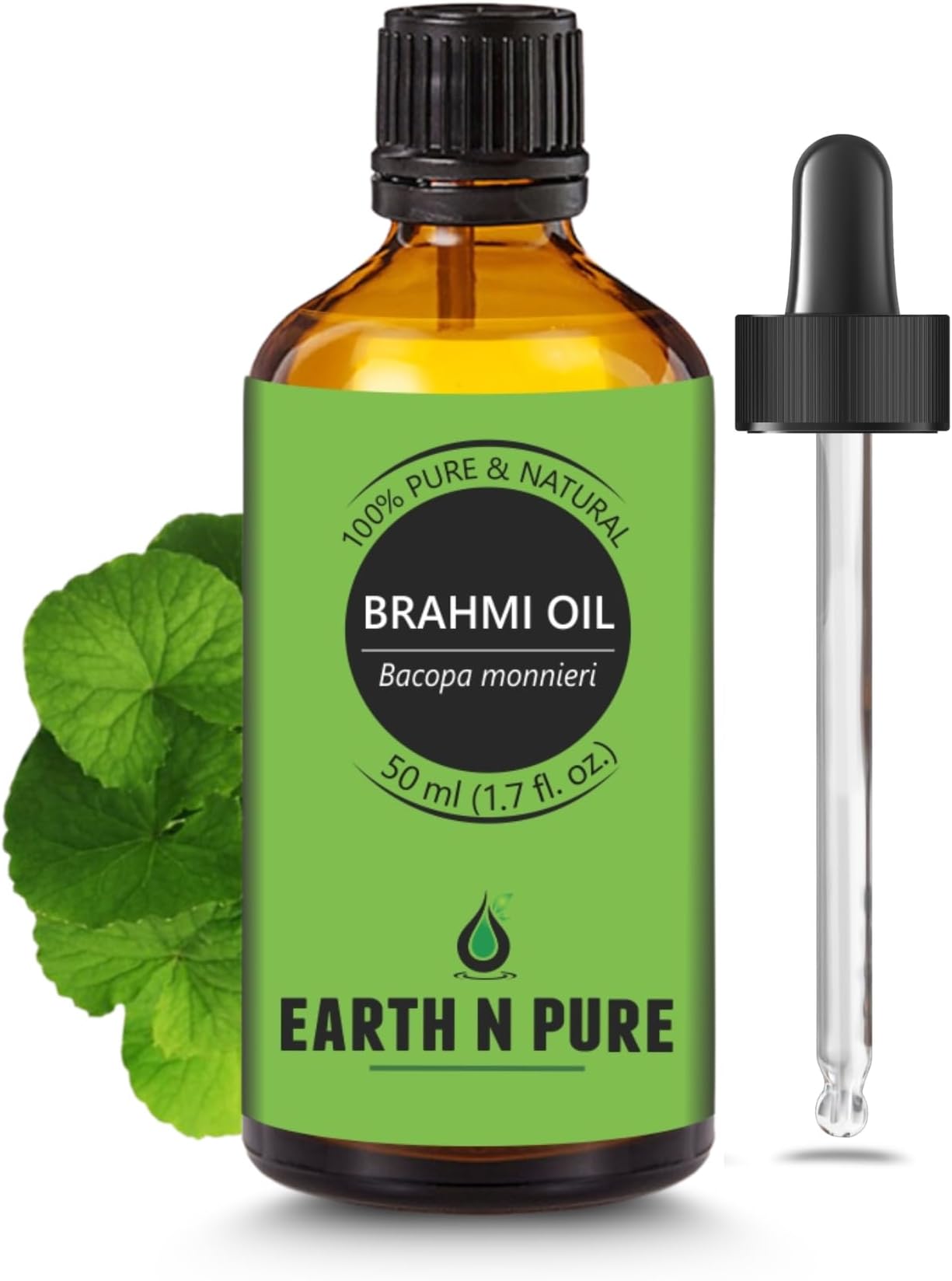 - Earth N Pure Brahmi Oil for Hair Growth & Scalp Care – 100% Pure Oil for Hair Strength & Healthy Hair – Natural Brahmi Hair Oil (Ayurvedic Oil) – 50ml