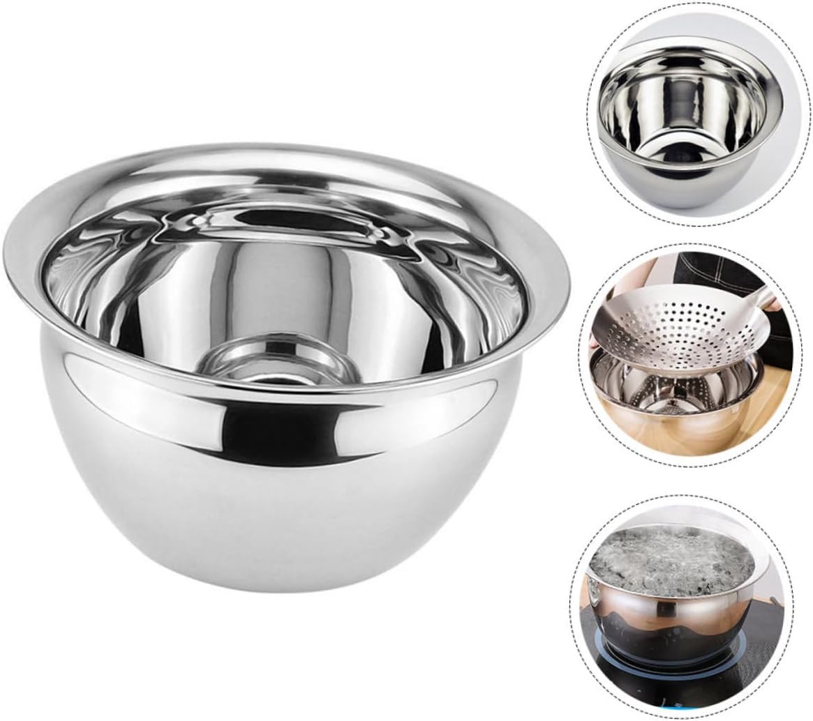KICHOUSE Stainless Steel Oil Basin Versatile Food Bowl for Mixing Storage Serving Kitchen Essential for Restaurants Home Use