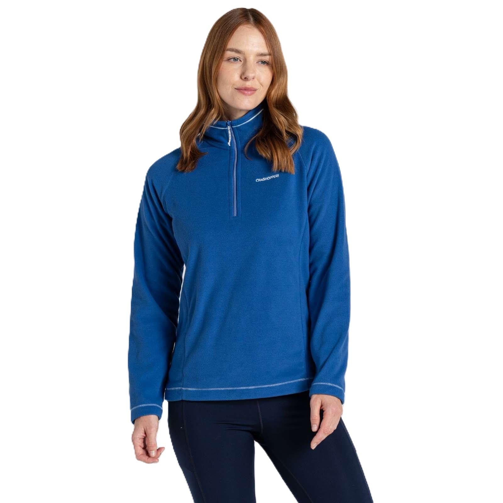 Craghoppers Womens Miska Vi Half Zip Fleece, Blue, 12 EU