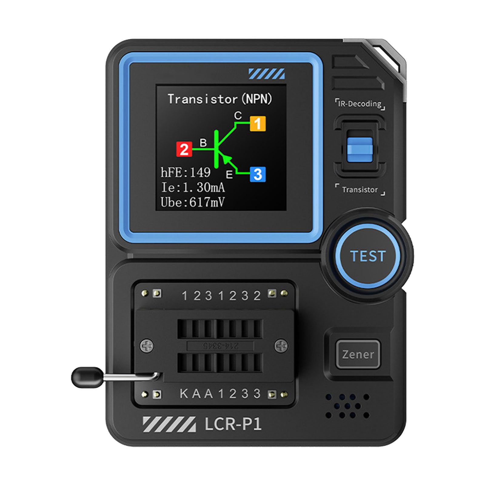 Lightweight Electronic Component Tester Transistor Tester with High Accuracy and Clear LCD Screen for Repair Specialists Portability Component