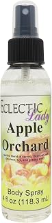 Eclectic Lady Apple Orchard Body Spray, 4 ounces, Body Mist for Women with Clean, Light & Gentle Fragrance, Cologne with Soft, Subtle Aroma For Daily Use
