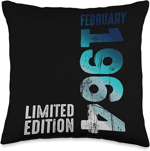 February 1964 Year 1964 Retro 1964 Vintage Limited Edition Throw Pillow