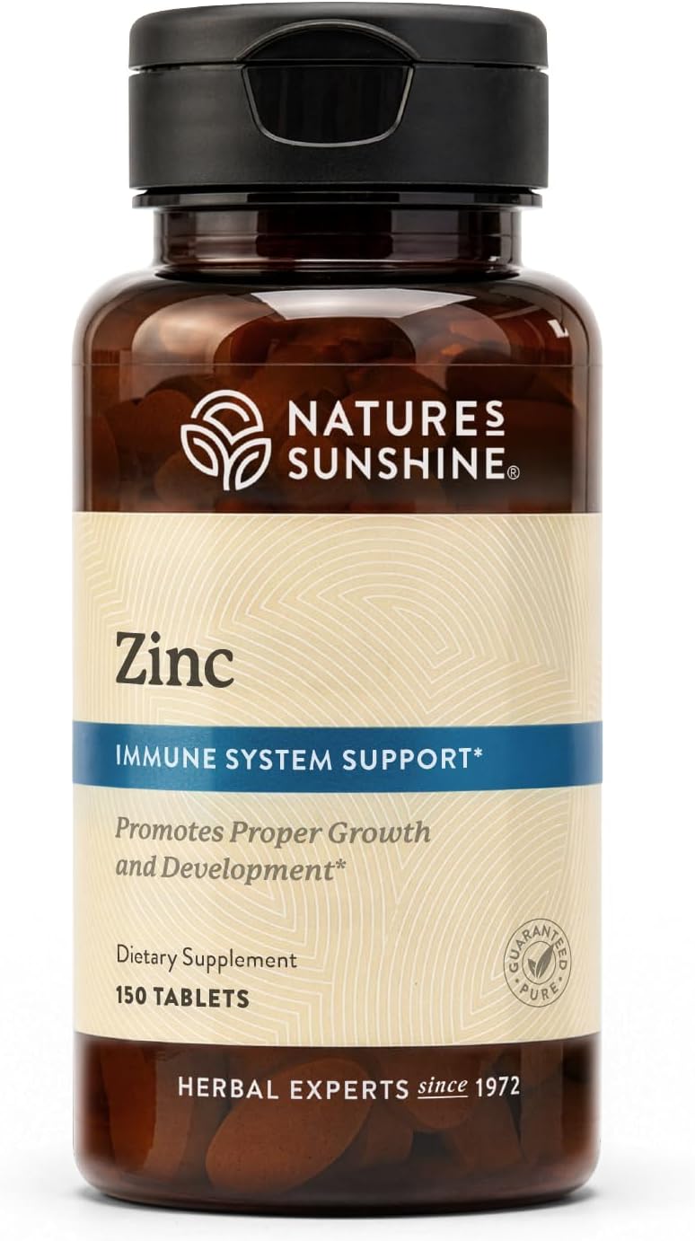 Zinc 25mg, 150 Tablets | Helps Strengthen the Immune System by Providing 167% of the Daily Value of Zinc
