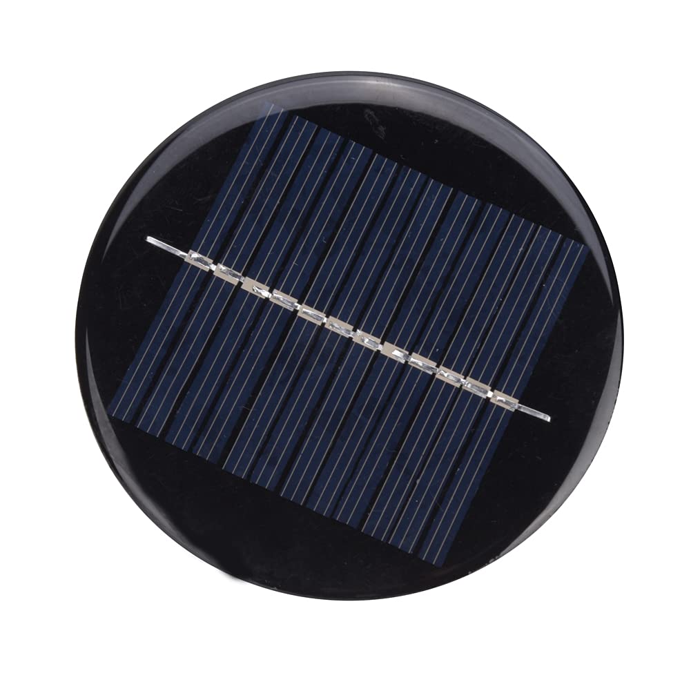 Pannello solare in silicio policristallino rotondo da 6 V e 80 mm, 4 pezzi, cella solare portatile ed efficiente con stabilizzazione della tensione, piccolo pannello solare leggero