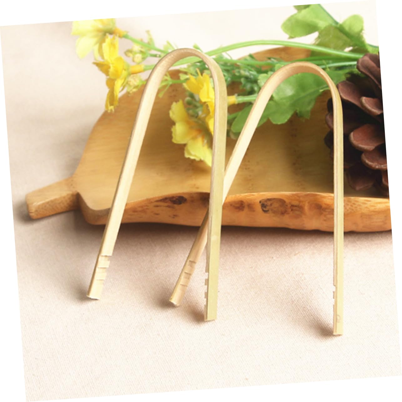 OUNONA 10Pcs Tongs Disposable Food Clips for Appetizers Desserts and Sushi Ergonomic Design for Parties and Outdoor Grilling