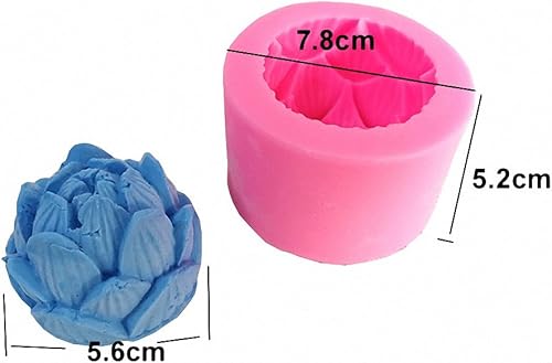 Miniatura 3 de Molde de silicona de flor de loto 3D  Molde de loto MoldFun para fondant, vela, jabón hecho a mano, barra de loción, bomba de baño, cera (color