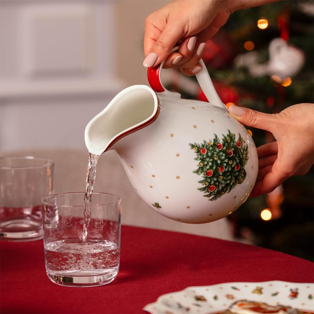 Villeroy & Boch - Toy's Delight Wasserkaraffe Saftkrug Bunt, Spülmaschinenfest, Weihnachtsdeko, Servierkrug, Geschirr Weihnachten, Premium Porzellan