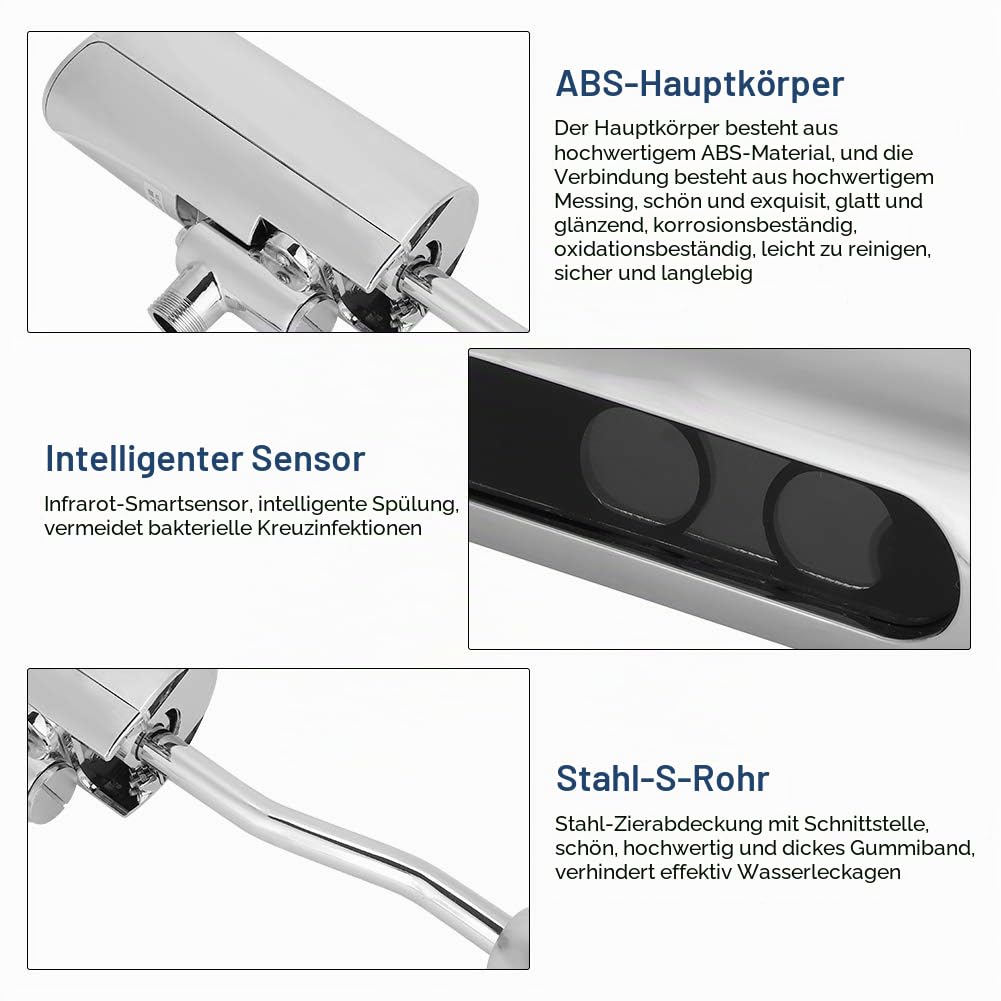 Automatischer Urinal Spülventil Sensor für die Wandmontage Intelligentes berührungsloses Urinal Spülventil für Badezimmer Wasser sparendes Auto Urinal Spülset