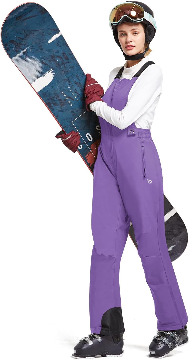 baleaf Women's Insulated Waterproof Ski Bib Overalls Snow Windproof Snowboarding Pant