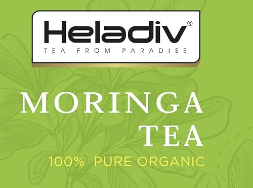 Miniatura 8 de HELADIV Moringa Tea  Té de moringa 100% orgánico  Potenciador de energía e inmunidad, pérdida de peso, alivio del estrés  20 bolsas de té de moringa