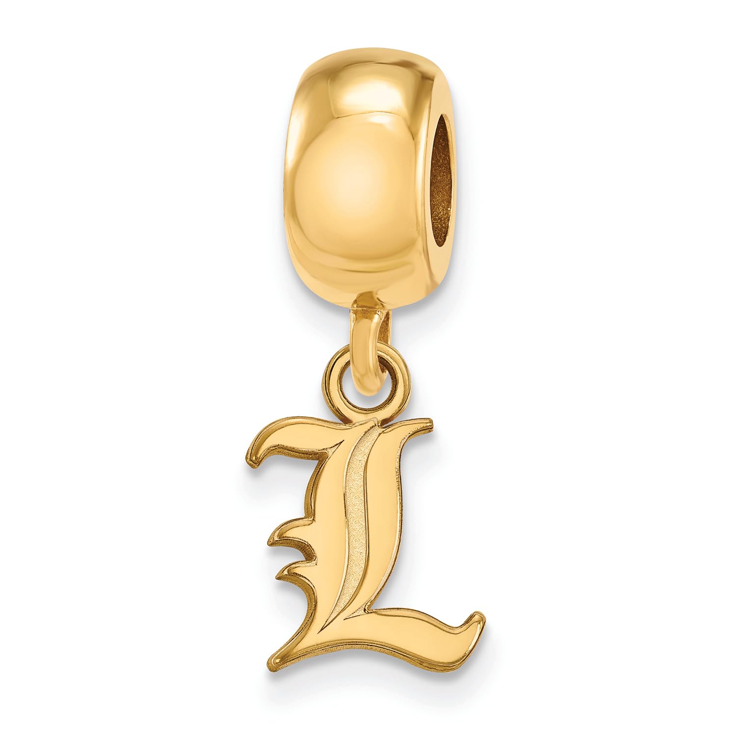 Louisville Bead Charm Extra Small (3/8 Inch) Dangle (Gold Plated)