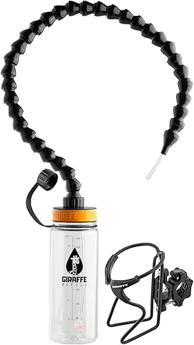 Tower - Sistema de bebida manos libres, botella Tritan transparente, con soporte para botella montado en tubo redondo (longitud 30 pulgadas 29.9 in)