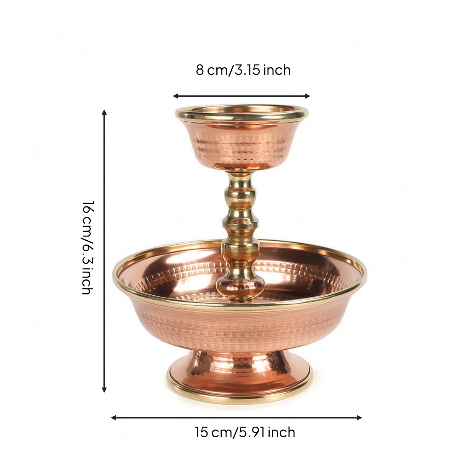 Rituelle Opf-Schale aus mit Sockel Mehrzweck Altarbech Pflegeleicht kelch für Regal, 15CM