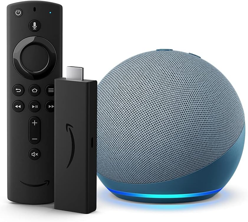 Echo Dot (4th generation) - Twilight Blue with a Fire TV Stick 4K
