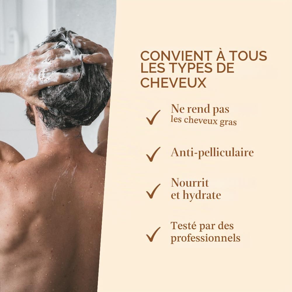 Shampooing Organique Anti-Chute, Croissance Rapide, Anti-Pelliculaire, Hydratant | Sans Sulfates/Parabens/Silicones | Tous Types de Cheveux, 5000 ml