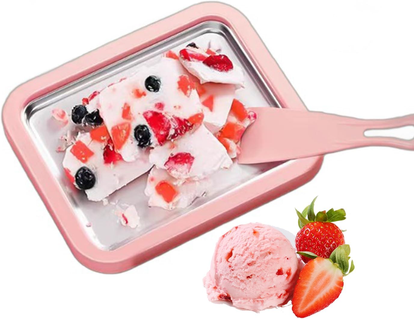 Rolled Ice Cream Maker, Frozen Fruit Yogurt Machine - Instant Cold Plate, Household Dessert Pot, Suitable For Making Ice Cream Rolls, Smoothies, Frozen Fruit Yogurt, Etc. - Ideal Gift For Kids.