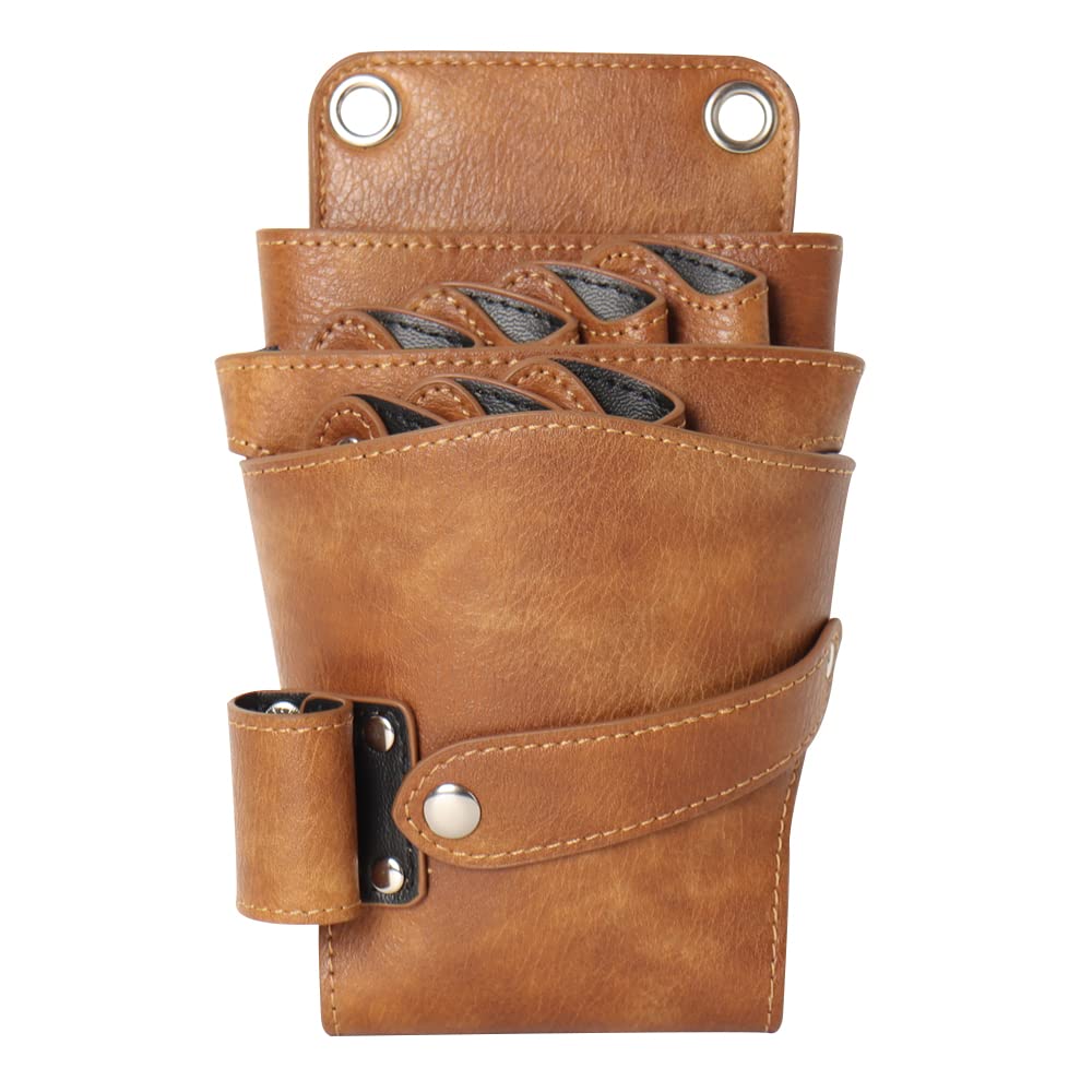Friseurtasche Werkzeugtasche leder Friseur Taschen tasche Kamm Schultergürtel Scheren Haarspangen Kämme Sprühflasche usw kann platziert werden Elegantes Braun