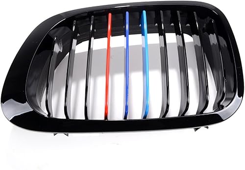 Miniatura 5 de Parrilla de riñón con capó frontal color negro brillante compatible con BMW E46 325Ci 330Ci 2 puertas Pre-LCI 1999-2002