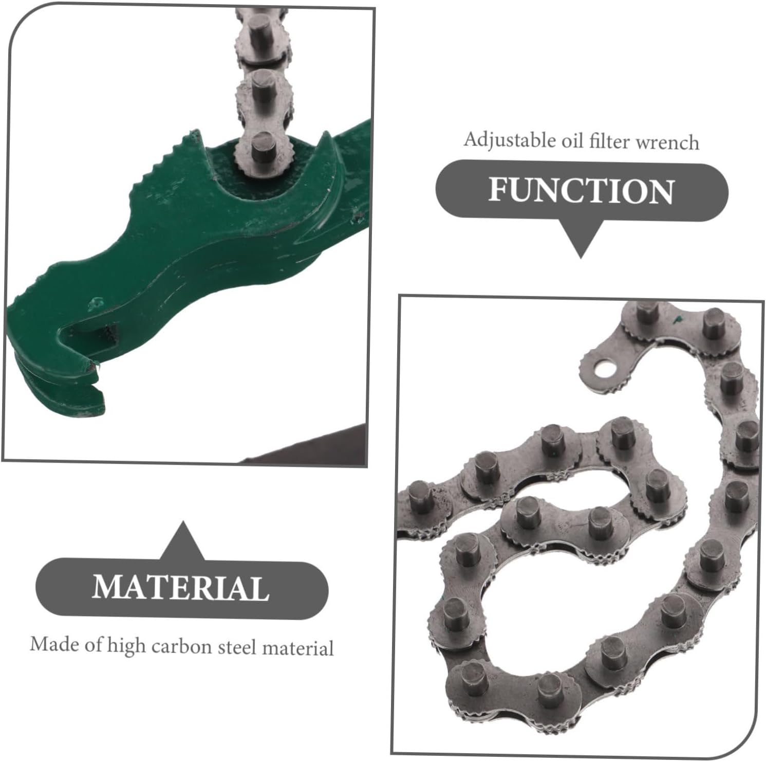 OUNONA Chain Wrench Non- Design Professional Oil Filter Tool for Plumbing and Automotive Repairs Versatile Spanner for Filter and Hydraulic Applications
