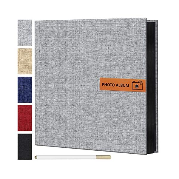 Fotoalben Selbstklebend, Adkwse Fotoalbum zum Selbstgestalten, Album Fotobücher DIY Scrapbook Groß mit 60 Schwarz Seiten…