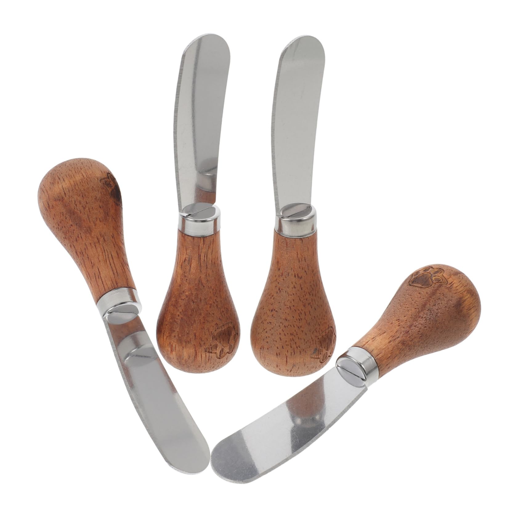 Unomor 4pcs Multi-function Cheese Knife Ergonomic Butter Slicer Jam Spreader for Salad Dressing Condiments Convenient for Home Parties Easy to Clean and Store