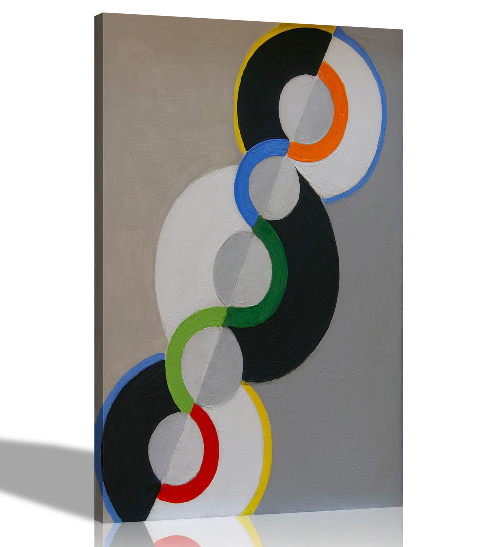 Artley Prints Simultaneous Circles - By Robert Delaunay Canvas Wall Art Prints | Home Decor Contemporary Moden Pictures Abstract 76 X 50Cm (30 X 20 Inches)