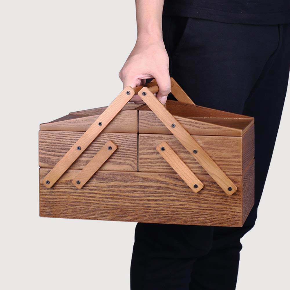 Huge Leather Jewelry Box/Case/Storage Jewelry Organizer Box Wooden Jewelry Box Cosmetic Case Portable Necklace Hand Ornament Box Jewelry Box