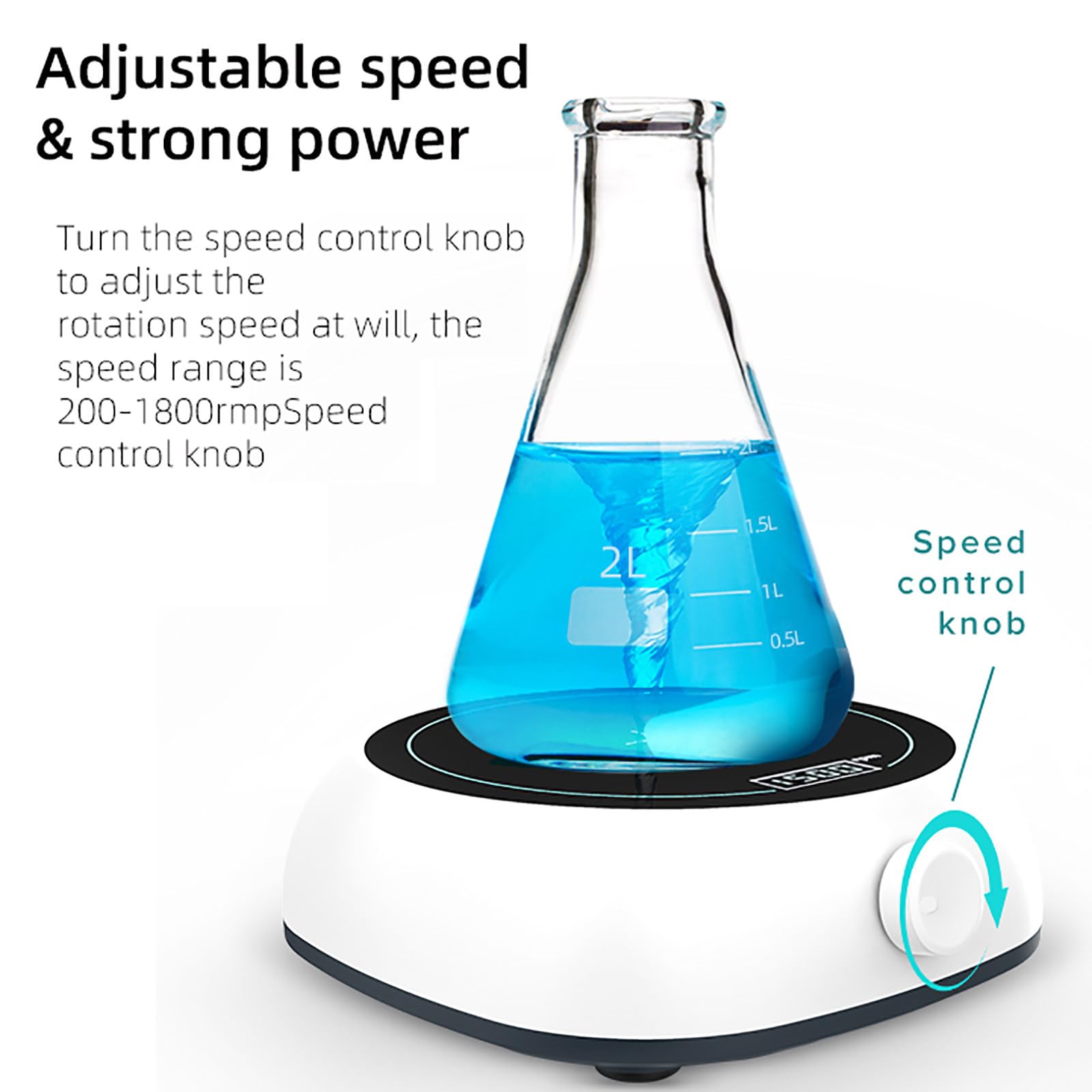 Agitador electromagnético de Laboratorio, Mini agitador magnético, regulación Continua de Velocidad, Fuerza magnética Fuerte + agitación Estable, para Laboratorios y Medicina, MS3