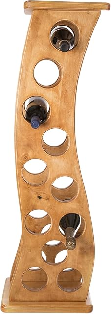 New Real Wooden Wine Rack/Cabinet, 11 Bottles, Flamingo 11 Light Oak, Kitchen/Bar
