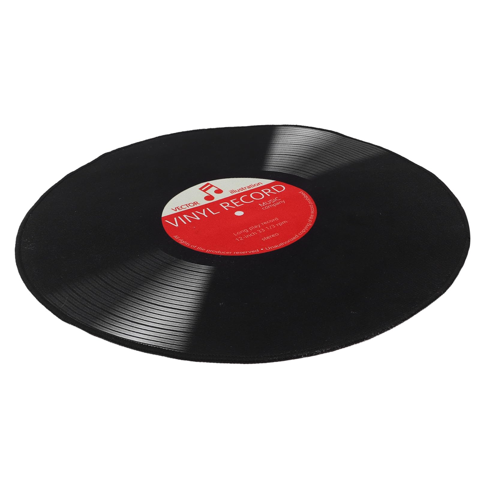 Angoily Schallplatten-Teppich: 60 cm breiter, Rutschfester und fleckenabweisender Teppich – Ästhetischer Schallplatten- für Wohnzimmer, Schlafzimmer und Küche – Pflegeleichte, Trendige runde