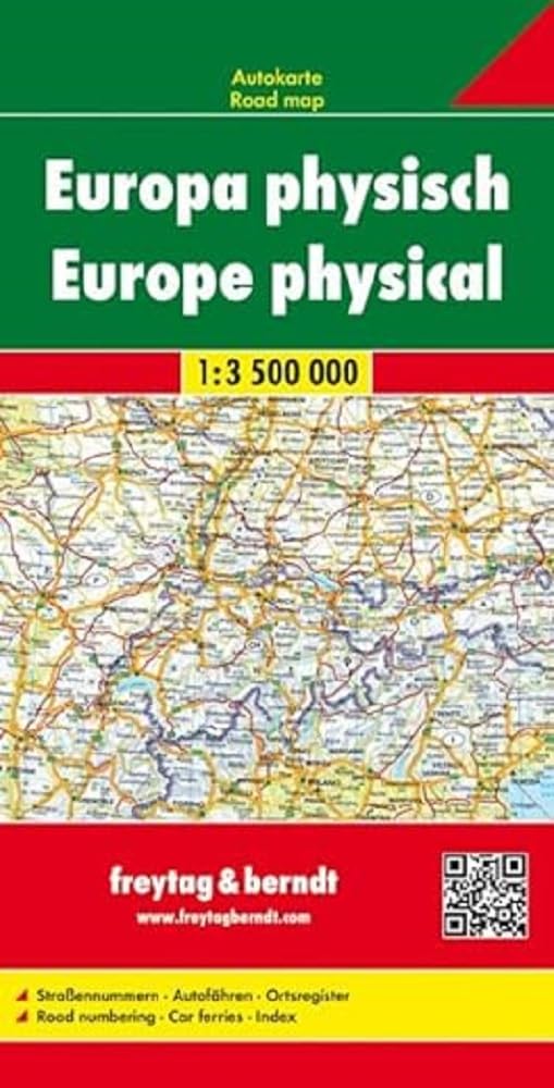 Europa fisica 1:3.500.000: Wegenkaart 1:3 500 000