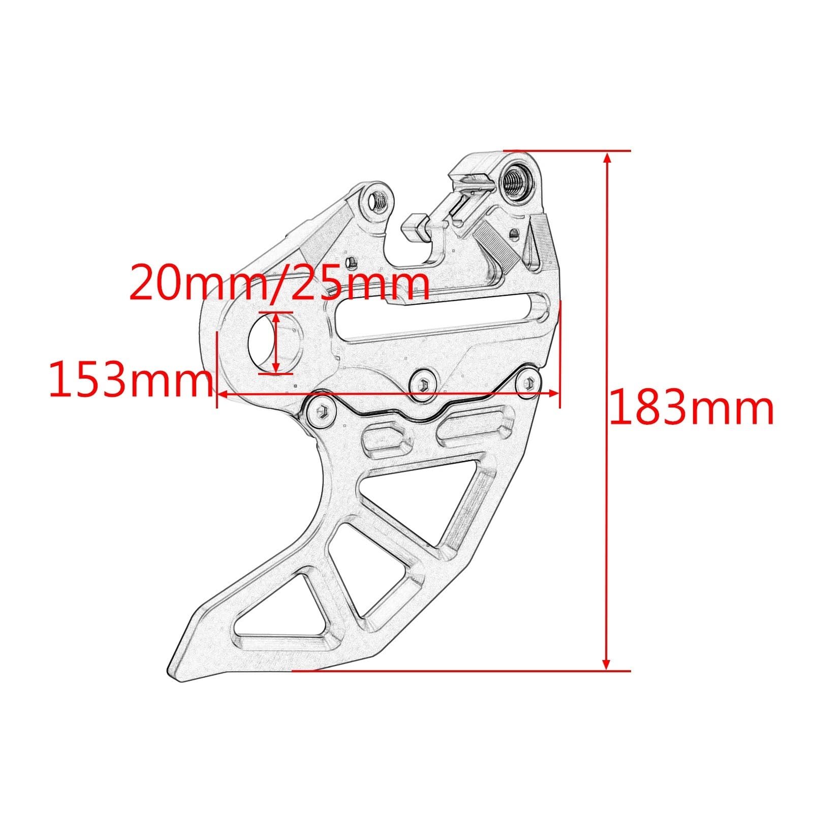 Osłona zębatki Pasuje do KTM SX SXF XC XCF XCW EXC EXCF TPI Six Days 125 250 300 Tylny zacisk hamulcowy z osłoną tarczy hamulcowej(20mm Axle Orange)