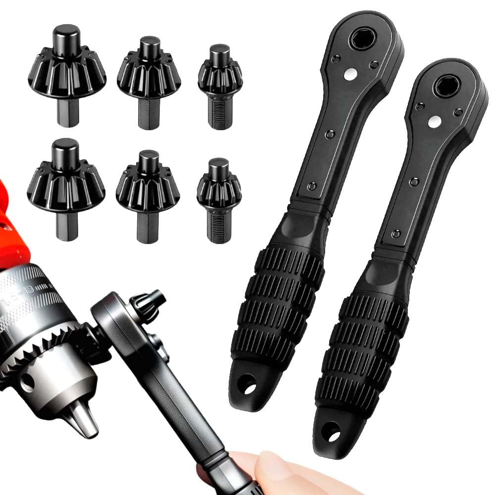 Clé à cliquet pour mandrin de perceuse double tête universelle x2