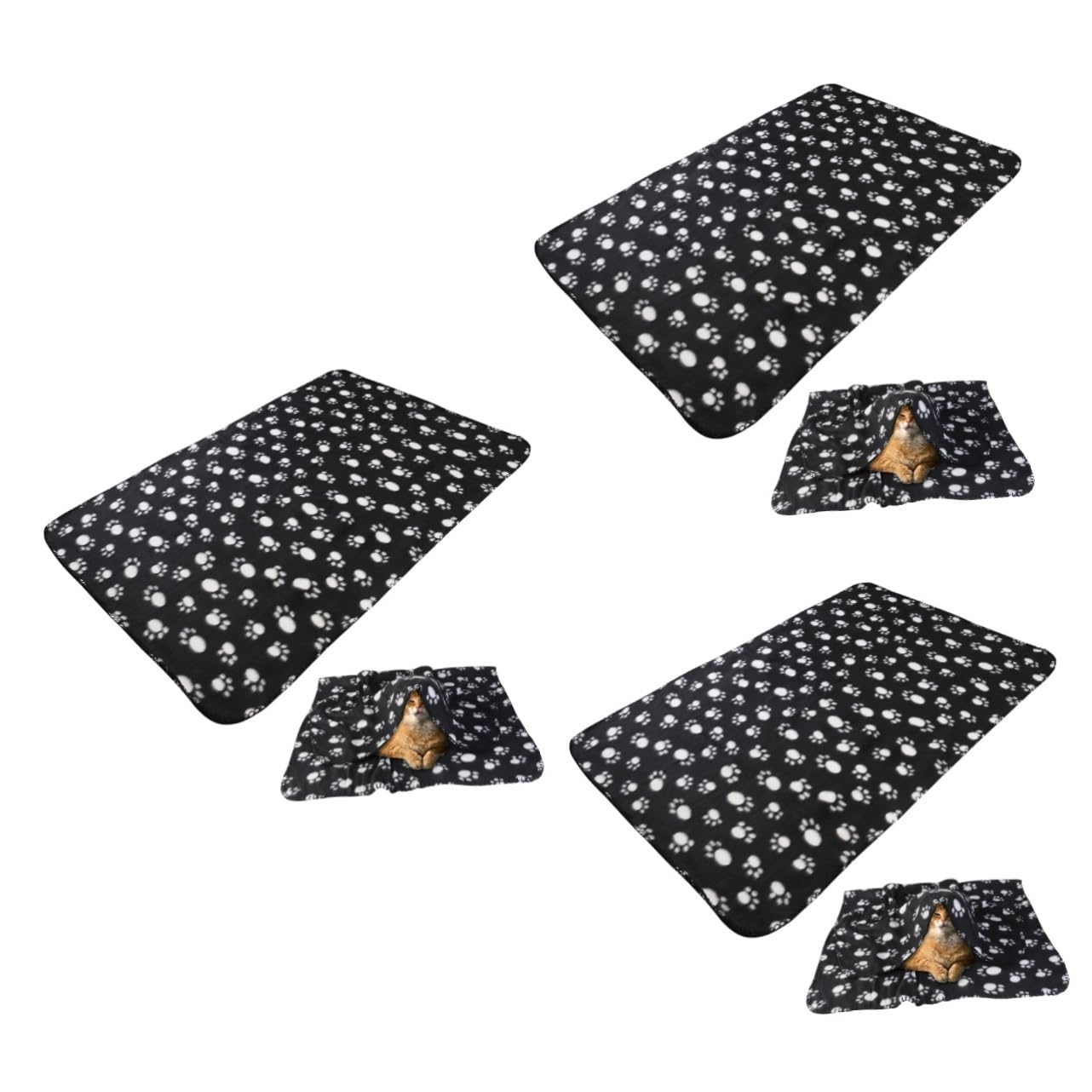 Couverture polaire pour chien BESPORTBLE plaid chaud lit canapé noir