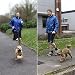 iGadgitz Home U6990 - Jogging Hundeleine Freihandleinen für Hunde Dehnbare Hund Joggingleine Handfrei Leine mit Hüftgurt und Tragetasche mit Zugband - Schwarz