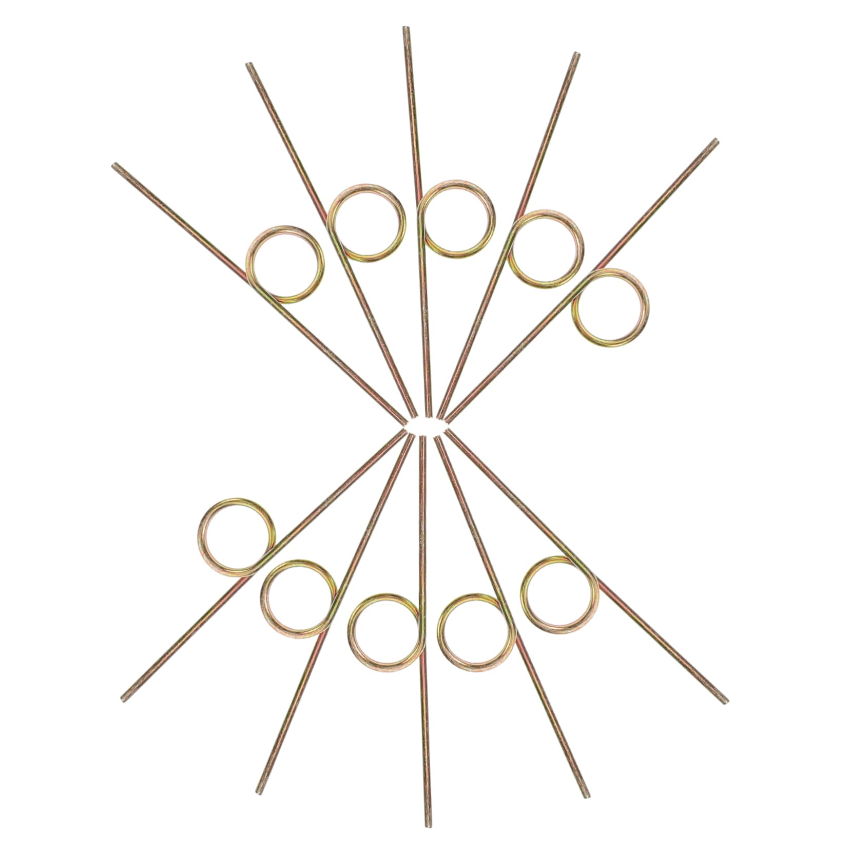 SOLUSTRE 10pcs Spring Accessories Hanging Trash Can Garbage Bucket Torsional Spring Dust Bin Trash Can Lid Torsional Spring Springs Compost Bin Key Trash Bin Kitchen Bin Color Zinc Plating