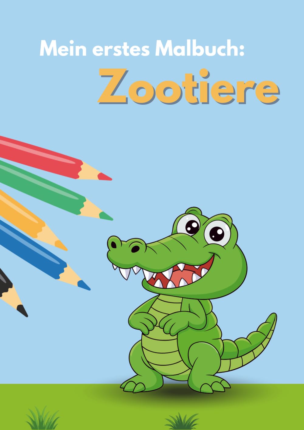 Mein erstes Malbuch Zootiere: Malbuch mit großen Motiven | Erstes Malbuch für Kinder | Zum Ausmalen für Jungen und Mädchen | 40 Motive | A4 Format