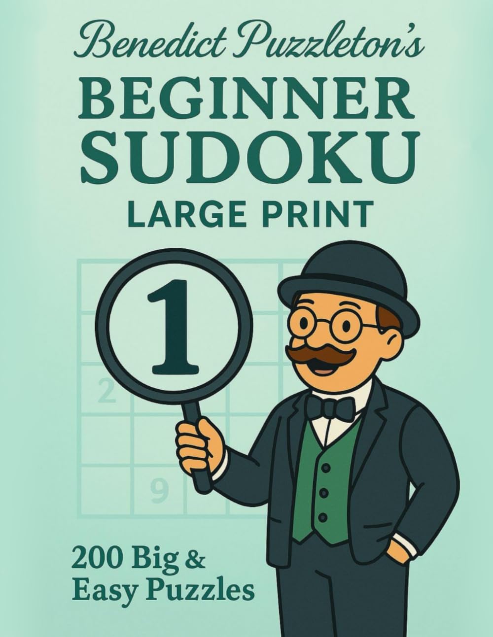Benedict Puzzleton's Beginner Sudoku Large Print 1: Beginner Sudoku in Large Print — Simple Logic Puzzles for Adults and Seniors