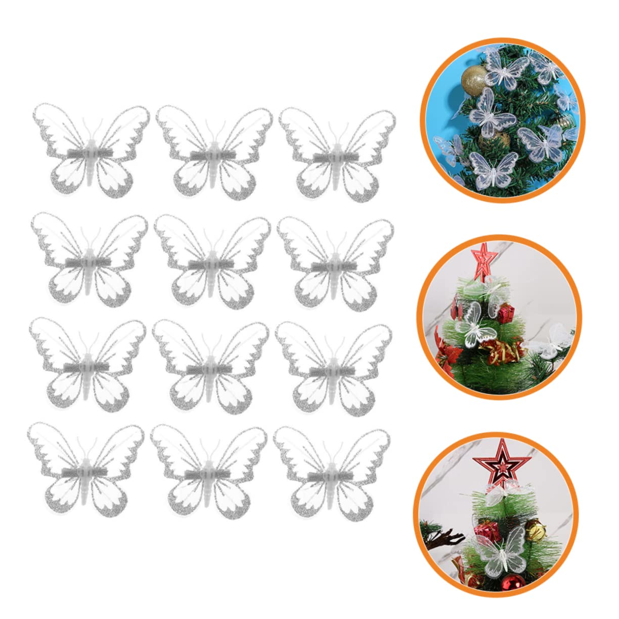 Tofficu 60stücke Dekorative Schmetterlinge Mit Clip Für Bastelprojekte Hochzeits Und Weihnachtsdekoration Vielseitig Einsetzbar Für Kinderzimmer Und