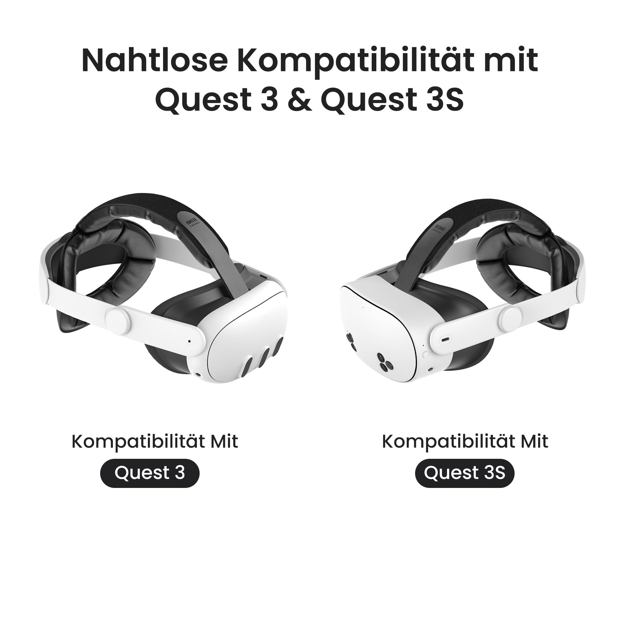 KIWI design K4 Komfort Headstrap Kompatibel mit Meta Quest 3S/Quest 3