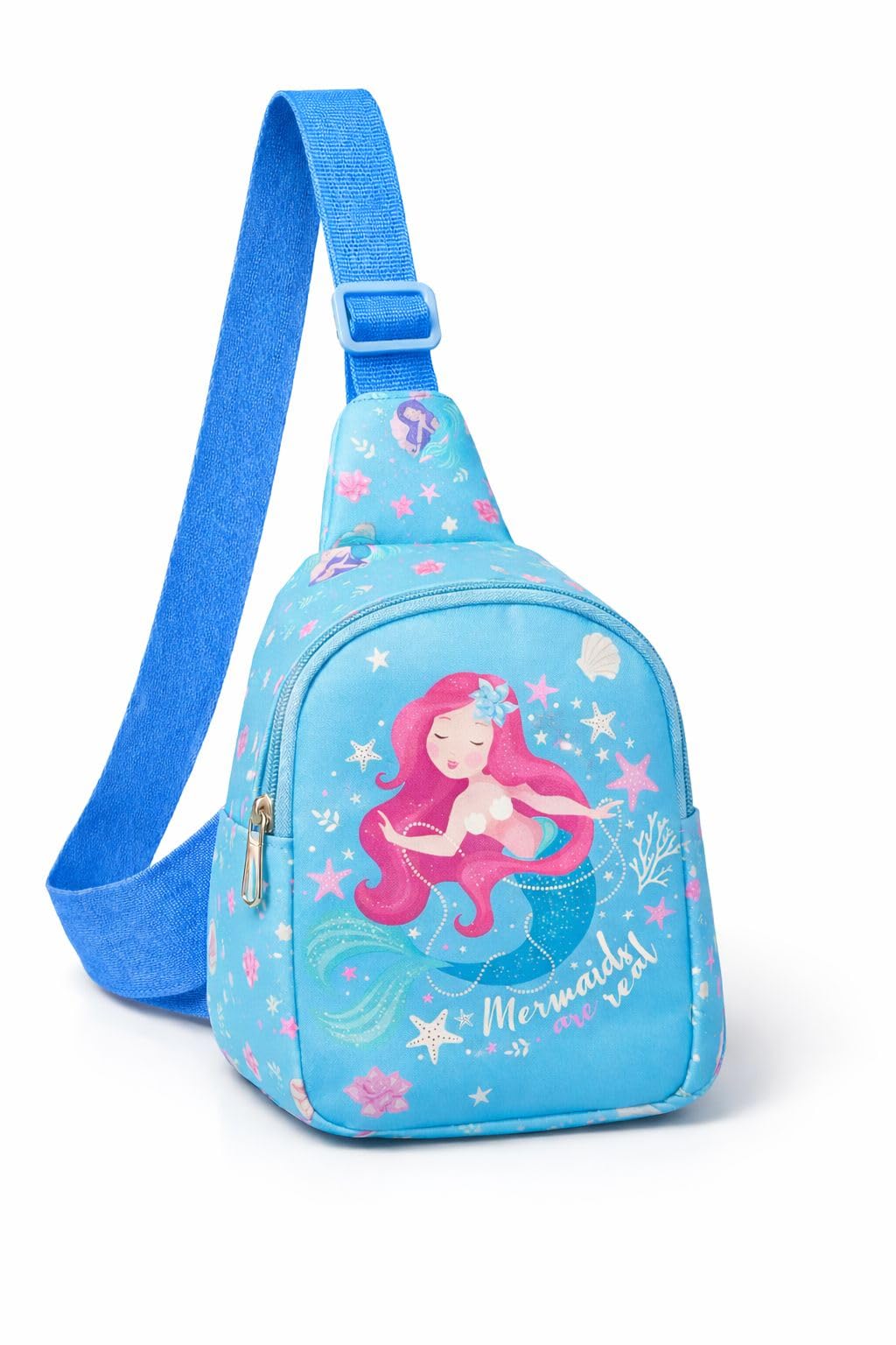 mermaid theme Travel Crossbody Backpack Shoulder Chest Bag | Sling Bag purse For Kids | Birthday Return Gift | picnic Bag For Outdoor, Travel | Messenger Bag wallet For Boys & Girls-image-31