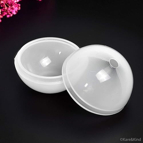 Miniatura 5 de Moldes epoxi de arcilla poliméricaresina  Juego de 2 formas de silicona  CuboEsfera  Crea tus propios objetos transparentes u opacos  Fácil de