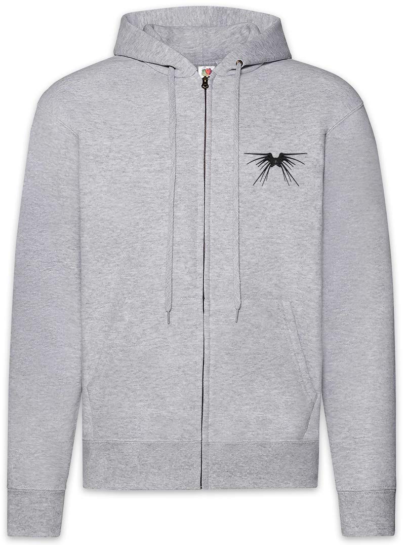 Urban Backwoods Men's Grey Babylon 5 Shadow Zipper Hoodie Hooded Sweatshirt Size L