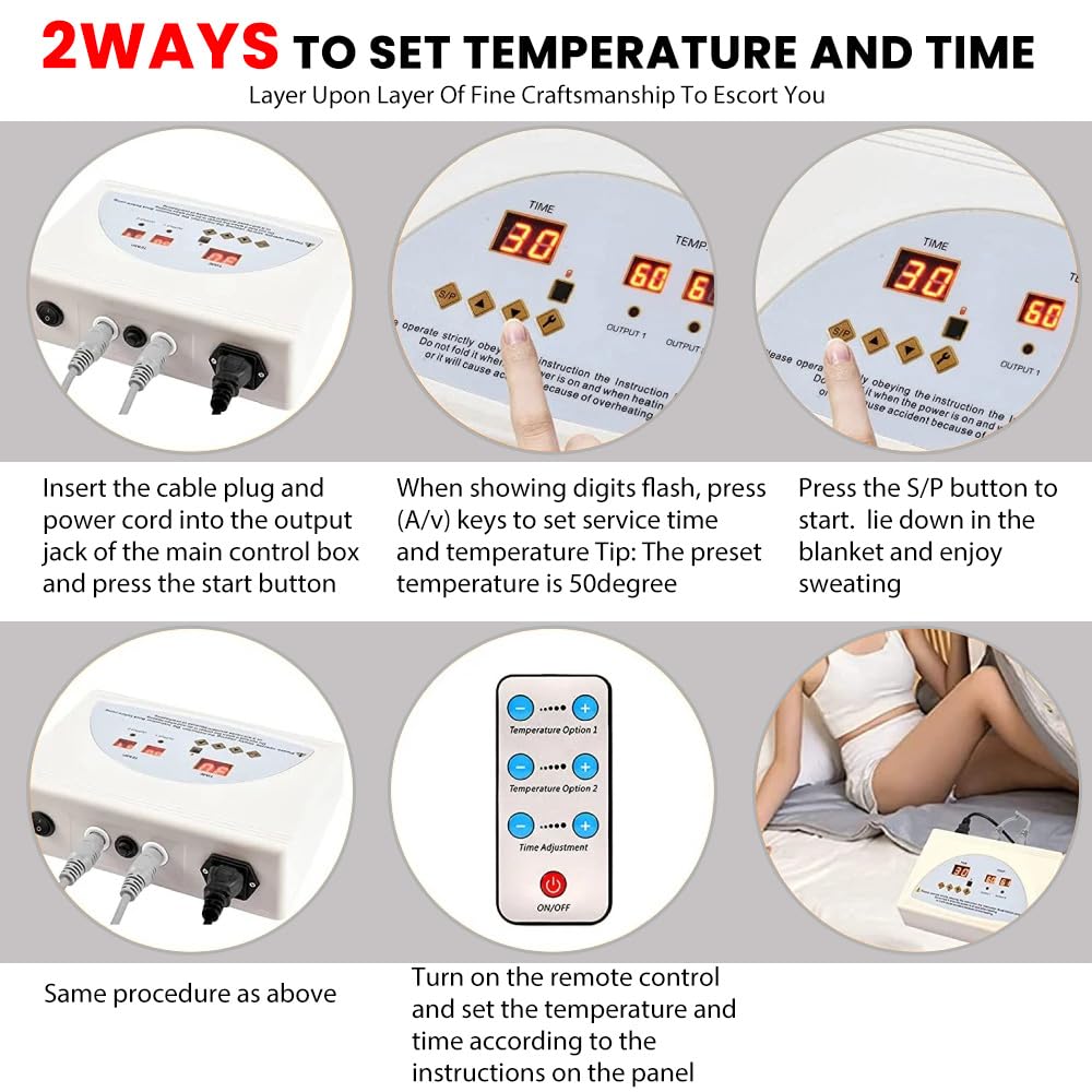 Manta De Sauna Infrarroja, Cubierta De Sauna Portátil, Manta De Calefacción De Sauna Doméstica, Accesorios De Sauna, Para Recuperación Rápida, Desintoxicación (púrpura)