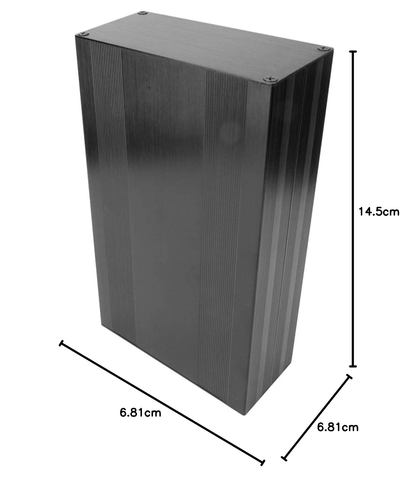 Aluminium Gehäuse - Elektronisches Leergehäuse, DIY-Elektronikplatine 68 x 145 x 250mm