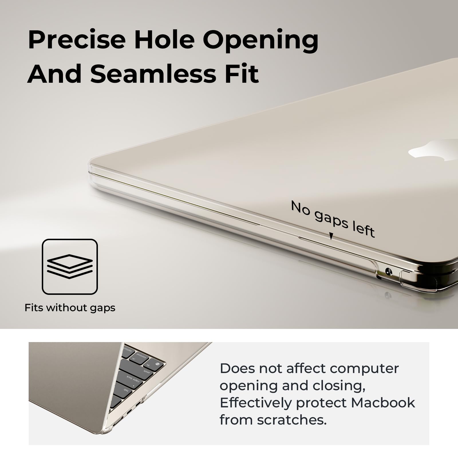 EooCoo Cover compatibile con 2025-2023 MacBook Air 15 Pollici M2 M3 M4 A2941 A3114 A3241, Protettivo Copertina Rigido per Custodia Air M2/M3/M4 con 15,3" Retina Display -Galassia Cristallo Trasparente