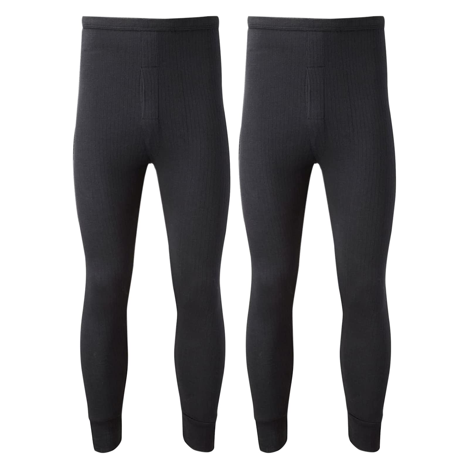 adam & eesa® Mens Thermal Long John Bottoms Pants - Adults Quick Dry Leggings Underwear Warmers - Hot Baselayer for Running Workout Pack of 2 in Sizes S M L XL XXL