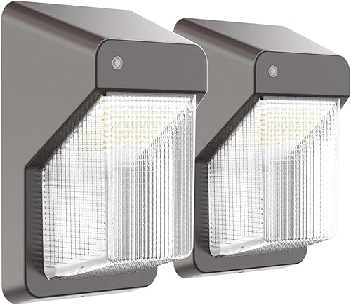 TIERONE Paquete de luz LED de pared de 40 W con fotocélula del atardecer al amanecer, luz LED de montaje en pared al aire libre para porche, jardín,