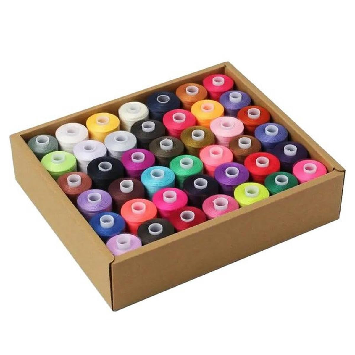 42 Spulen/Set, mehrfarbige Polyester-Nähgarne zum Nähen, 42 Farben, Polyester-Nähgarn, DIY-Nähzubehör, 42 Farben