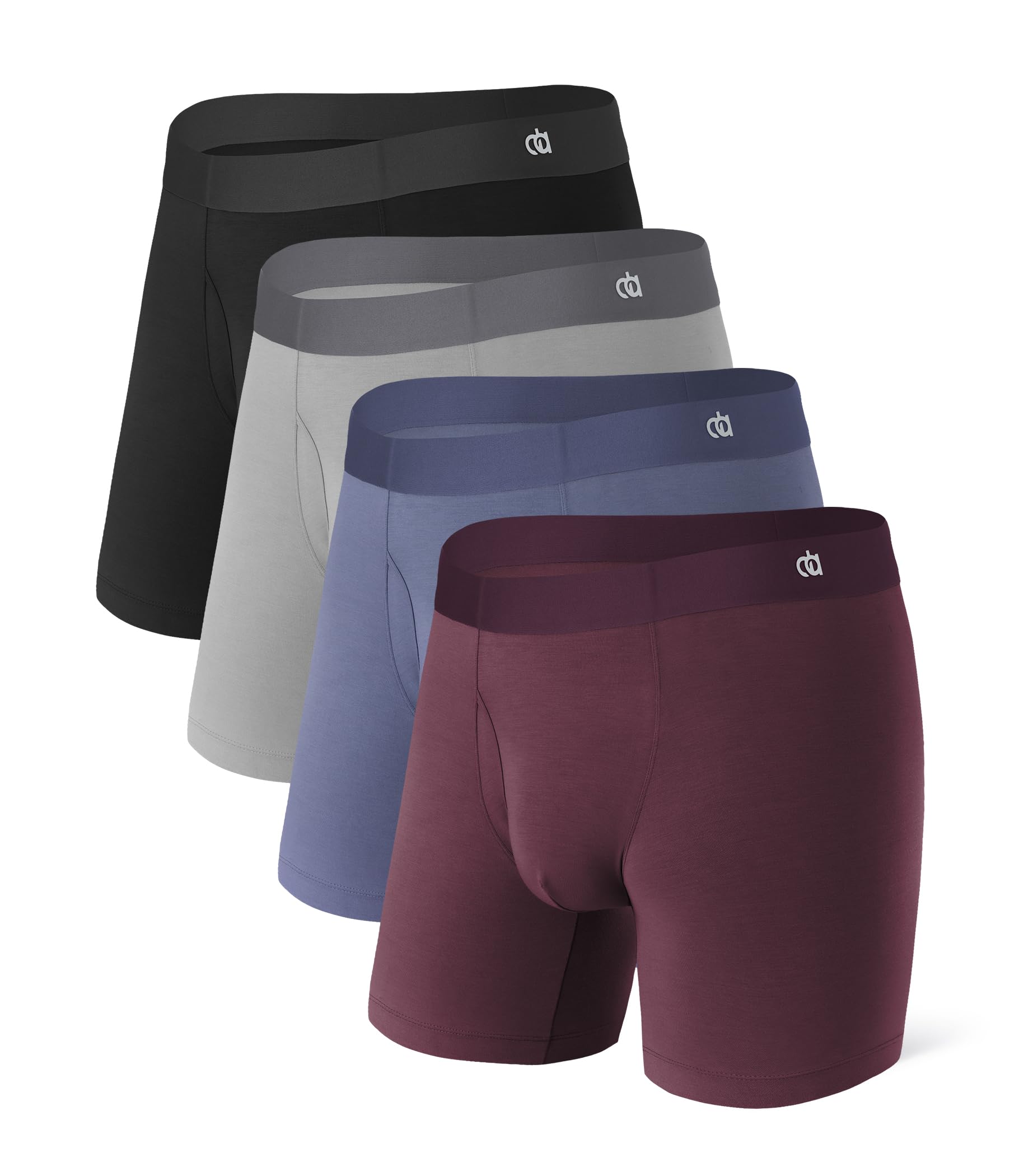 DAVID ARCHY Men's Modal Underwear Boxer Briefs Ultra Soft Stretch Slim Fit